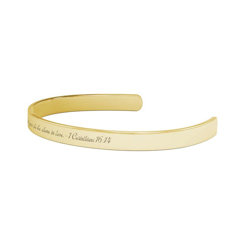1 Corinthians 16:14 Cuff Daily Bible Bracelet Verse