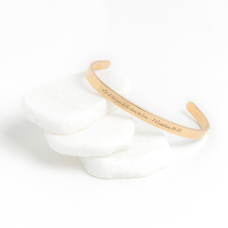1 Corinthians 16:14 Cuff Daily Bible Bracelet Verse