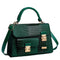 Fashionable Crocodile Embossed Pu Leather Texture Handbag, Simple Plain Buckle Decoration Crossbody Bag, Casual Trendy Versatile High-Quality Daily Commuting Bag