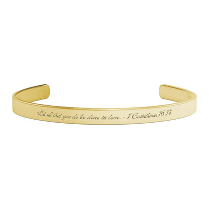 1 Corinthians 16:14 Cuff Daily Bible Bracelet Verse