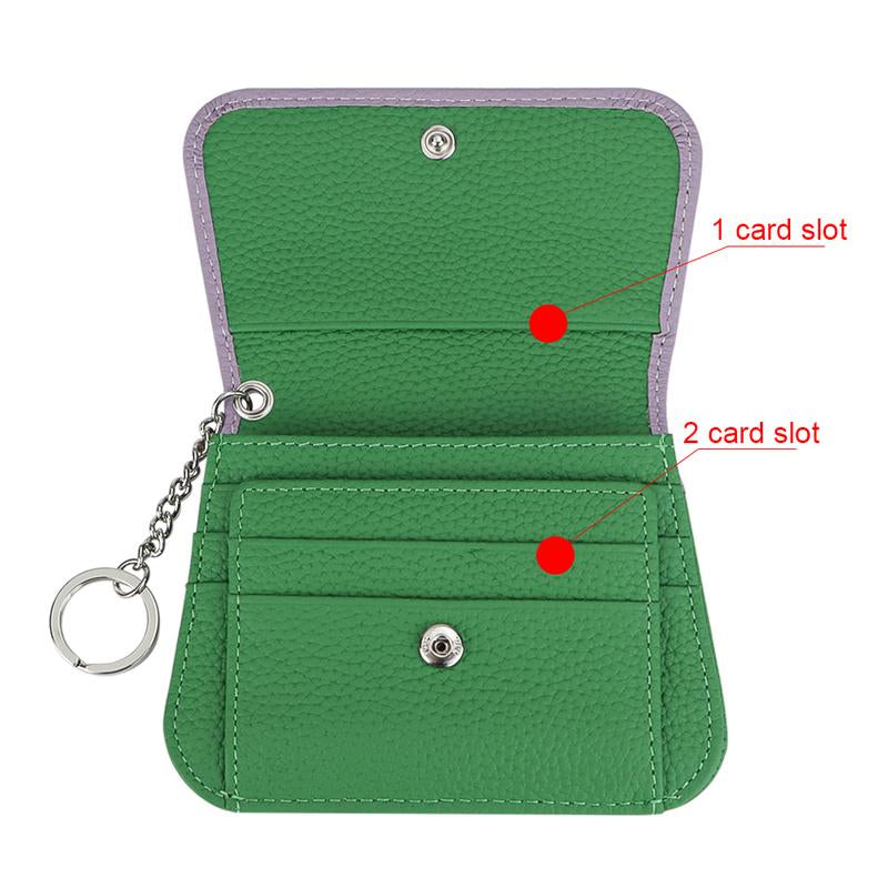 Royal Bagger Multi-Card Slots Short Wallet, Genuine Leather Credit Card Holder, RFID Blocking Card Coin Purse with Keychain 1943