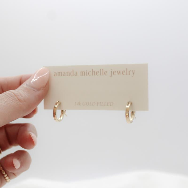 Arcadia Hoops - 14K Gold Filled Hinge Hoops